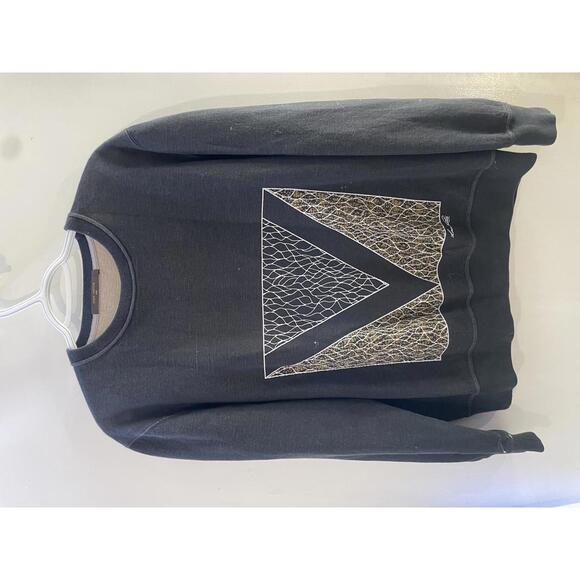 Louis Vuitton Graphic Crewneck Sweatshirt – Black, Geometric Print - Size Large - Picture 1 of 9